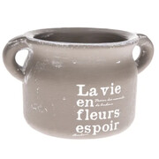 Osłonka ceramiczna Garnek 12,5 x 21 x 14,5 (beżowa) Dakls