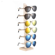 Drewniany ekspozytor na okulary 6 poziomów 42,6 x 17,2 cm (brązowy) eCarla