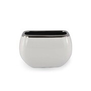 Osłonka ceramiczna 16 x 24 x 15 cm (biała ze srebrnym zdobieniem) Art-Pol