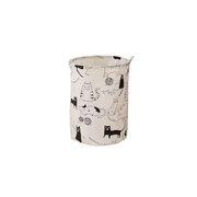Materiałowy kosz na pranie Koty 45 x 35 x 35 cm (biały) eCarla