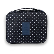 Kosmetyczka podróżna 16,5x 21 x 8 cm (granatowa w kropki) eCarla