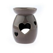 Kominek ceramiczny serca 9,8 x 14 x 9,8 cm (brązowy) Dakls