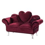 Szkatułka na biżuterię Sofa 15 x 25 x 10 cm (czerwona) Art-Pol
