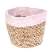 Osłonka z trawy morskiej 21 x 26 x 26 cm (różowe zdobienia) Dakls