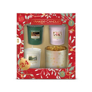 Zestaw Yankee Candle Countdown to Christmas 3 samplery + świecznik Yankee Candle