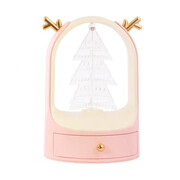 Obrotowy ekspozytor na biżuterię Choinka 27 x 20 cm (różowy) eCarla