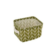 Materiałowy pojemnik Jodełka 13 x 17 x 14 cm (khaki) eCarla