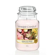 Świeca Yankee Candle Fresh Cut Roses, duży słoik (623g) Yankee Candle