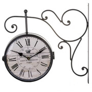 Zegar ścienny dwustronny (czarny) Art-Pol