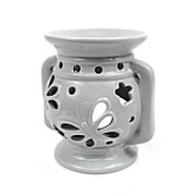 Kominek ceramiczny motyle 11 x 12 x 10 cm (szary) Dakls