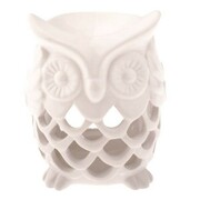 Kominek ceramiczny Sowa 10 x 12 x 9 cm (biały) Dakls