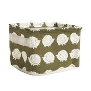 Materiałowy pojemnik na zabawki Jeże 14 x 25 x 21 cm (khaki) eCarla