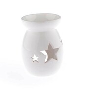 Kominek ceramiczny gwiazdy 9,8 x 14 x 9,8 cm (biały) Dakls