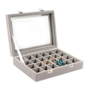 Szkatułka na biżuterię 4,5 x 20 x 15 cm (szara) eCarla