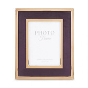 Metalowa ramka na zdjęcia 13 x 18 cm (burgundowa, złote ramki) Art-Pol