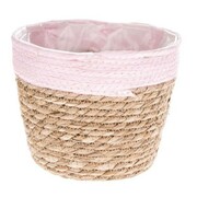 Osłonka z trawy morskiej 16,5 x 21 x 21 cm (różowe zdobienia) Dakls