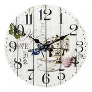 Zegar ścienny retro (biały) Art-Pol