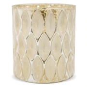 Świecznik szklany 9 x 8 x 8 cm (złoty) Art-Pol