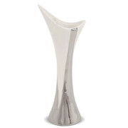 Wazon ceramiczny 24 x 9,5 x 7 cm (biały ze srebrnymi zdobieniami) Art-Pol