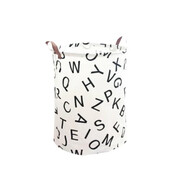 Materiałowy kosz na pranie Literki 45 x 35 x 35 cm (biały) eCarla