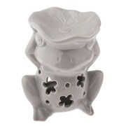 Kominek ceramiczny Żaba 12 x 12 x 10 cm (szary) Dakls
