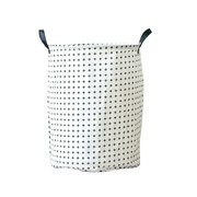 Materiałowy kosz na pranie Krzyżyki 45 x 35 x 35 cm (biały) eCarla