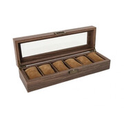 Szkatułka na 6 zegarków 8,4 x 39 x 12 cm (brązowa) eCarla
