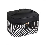 Kosmetyczka damska Kuferek 15,5 x 21,5 x 14,5 cm (czarna zebra) eCarla