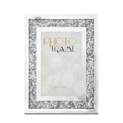 Szklana ramka na zdjęcia 10 x 15 cm (srebrna z kryształkami) Art-Pol