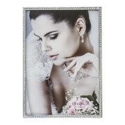 Metalowa ramka na zdjęcia 13 x 18 cm (srebrna z kryształkami) Art-Pol
