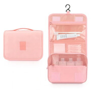 Kosmetyczka podróżna rozkładana 18,5 x 24 x 9,5 cm (różowa) eCarla