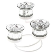 Świecznik metalowy 10 x 14,5 x 9 cm (biały) Dakls