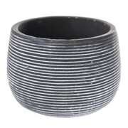 Osłonka betonowa 11 x 15,5 x 15,5 cm (czarna, prążkowana) Dakls