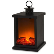 Lampion metalowy LED 31 x 16 x 16 cm (czarny) Art-Pol