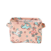 Materiałowy pojemnik na zabawki Koniki 13 x 20 x 16 cm (brzoskwiniowy) eCarla