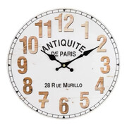 Zegar ścienny retro De Paris (kremowy) Art-Pol