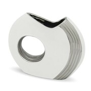 Wazon ceramiczny 20 x 22 x 5 cm (biały ze srebrnymi zdobieniami) Art-Pol