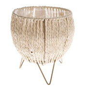 Osłonka z trawy morskiej na nóżkach 16 x 13 x 13 cm (beżowa) Dakls