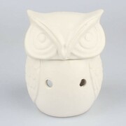 Kominek ceramiczny sowa 10,5 x 14 x 10,5 cm (biały) Dakls