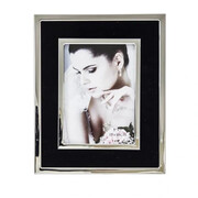 Metalowa ramka na zdjęcia 13 x 18 cm (czarna ze srebrnymi ramkami) Art-Pol
