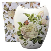Wazon porcelanowy Biała Róża 21 x 17 x 6 cm (biały) Inny