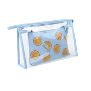 Kosmetyczka damska Saszetka 2w1 16 x 24 x 7 cm (niebieska w pomarańcze) eCarla