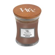 Świeca WoodWick Stone Washed Suede, mała (85g) WoodWick