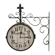 Zegar ścienny dwustronny Grand Hotel (czarny) Art-Pol