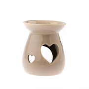 Kominek ceramiczny Serca 11 x 9,6 x 9,6 cm (beżowy) Dakls