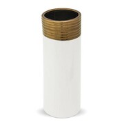 Wazon ceramiczny 27 x 9,5 x 9,5 cm (biały ze złotymi zdobieniami) Art-Pol