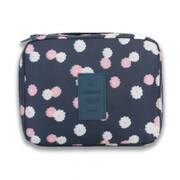 Kosmetyczka podróżna 16,5x 21 x 8 cm (granatowa w kwiaty) eCarla