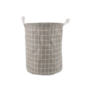 Materiałowy kosz na pranie Kratka 45 x 35 x 35 cm (brązowy) eCarla