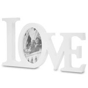 Drewniana ramka Love na 1 zdjęcie (biała) Art-Pol