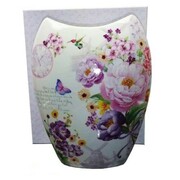 Wazon porcelanowy Kwiaty Polne 20 x 16 x 5 cm (biały) Inny